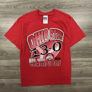 Vintage Ohio State Shirt Mens Medium Buckeyes NCAA Football Big Ten Champs Y2K